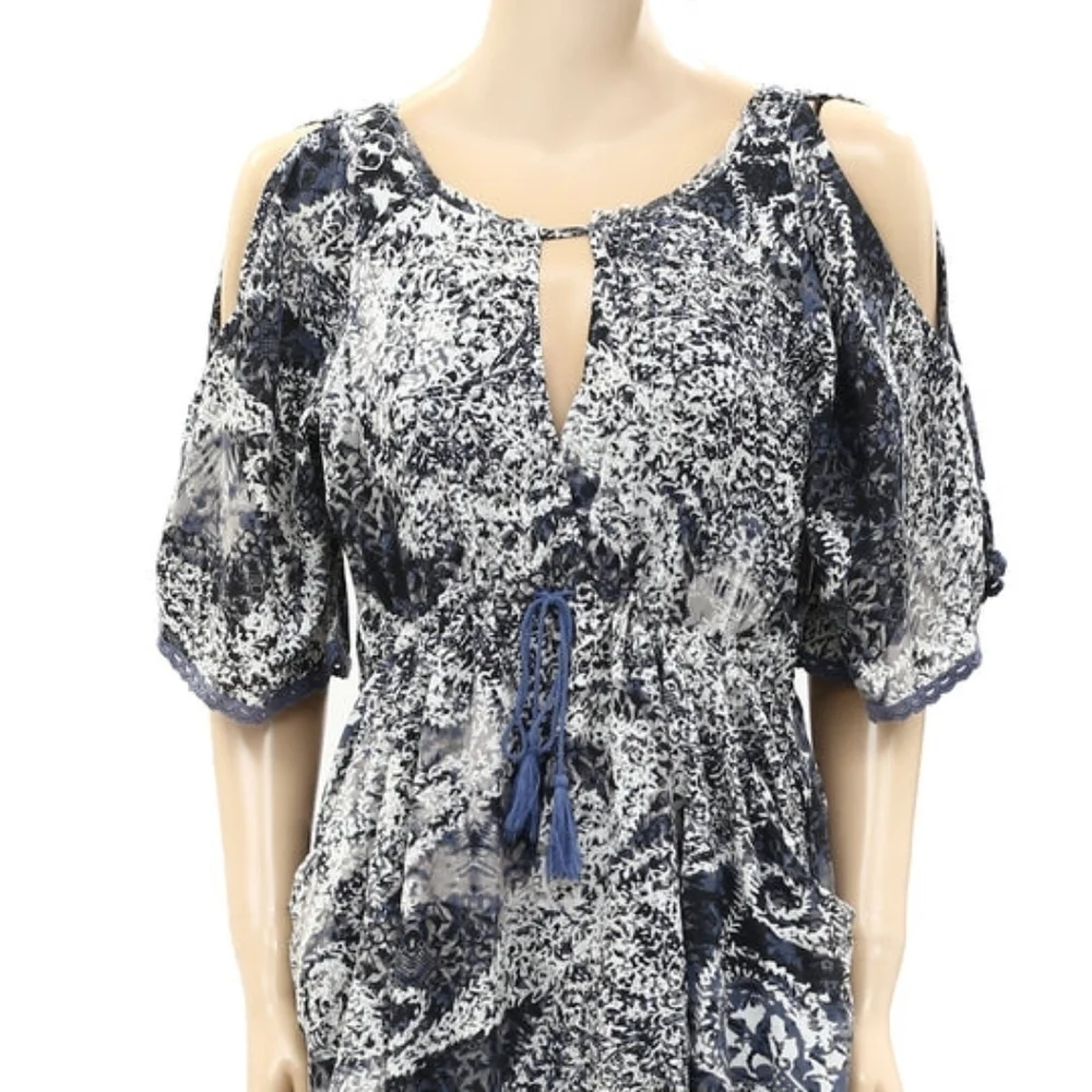 Free People Love Birds Printed Tunic Mini Dress – Size M – NWT